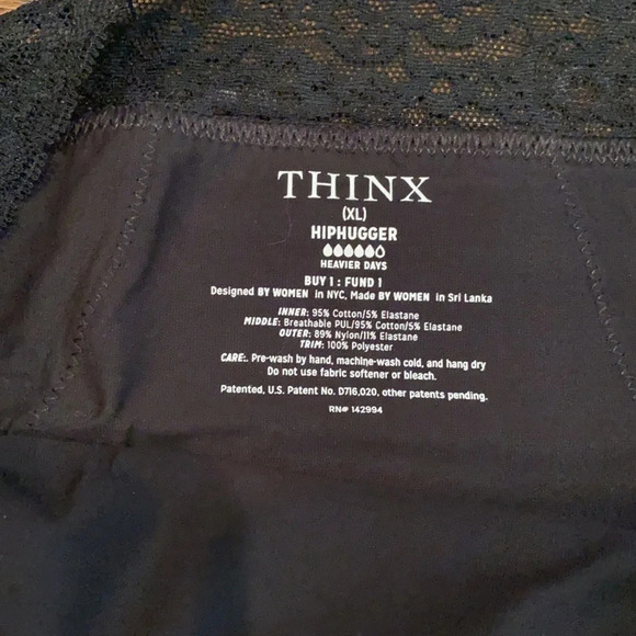 NIP Thinx Black XL Hiphugger Period Underwear - Picture 2 of 7